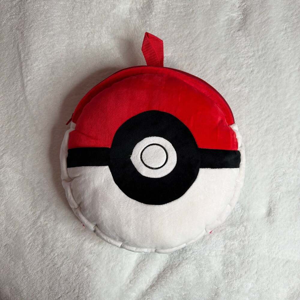 Pokemon Pokeball Plush Zip-Up Backpack Stuffed Toy